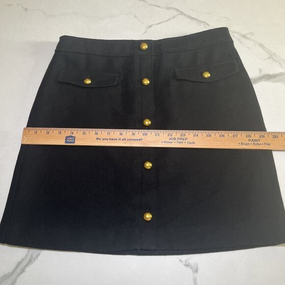 Ann Taylor Loft Womens Black Wool Blend Skirt Pockets Fully Lined Size 6 NWOT - Picture 4 of 12